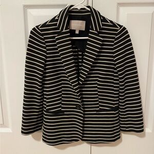 EUC Black and Cream Striped Banana Republic Blazer